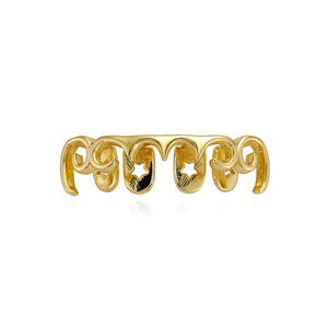 Grillz para dientes con diseño de estrellas en oro y plata, para fiestas, unisex, estilo hip hop. - Product Image 5