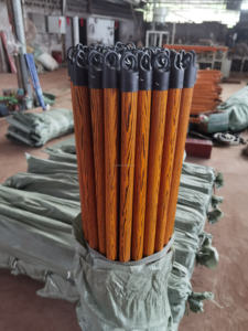 Mango de escoba de madera recubierto de PVC Color personalizado de alta calidad/Palos de fregona de madera/mango <span class=keywords><strong>Broomo</strong></span> - Product Image 5