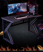 Mobilier de bureau personnalisé en métal noir ergonomique en forme de L Table de jeu pour PC Bureaux de jeu pour ordinateur