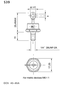 50HF120 50a صمامات تقويم التيار (ديودات) لآلة اللحام 50HFR120 ديودو ريكتيفيكادور 50hf120 - Product Image 6