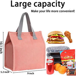 Sac isotherme réutilisable pour le déjeuner, sac fourre-tout thermique, sac à lunch simple et tendance, isolé - Product Image 2