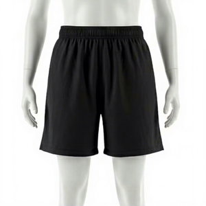 Pantalones Cortos Bermuda Negros para Hombre, Cintura Elástica, Secado Rápido, Deportivos, Tejido 100% Algodón, Logotipo Frontal - Product Image 1