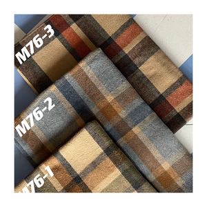 Nam Mùa Đông mùa thu ấm dệt sợi <span class=keywords><strong>CVC</strong></span> nhuộm flannel in màu đỏ kiểm tra kẻ sọc áo sơ mi vải - Product Image 5