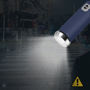 卸売 カスタムロゴ スマート傘 LEDライト付き 自動3つ折り傘 ブラックコーティング 日傘 雨傘 - Product Image 3