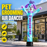 Afficheur gonflable personnalisé pour toilettage d'animaux, promotion en magasin, publicité événementielle extérieure, marketing de marque, vente en gros sur mesure