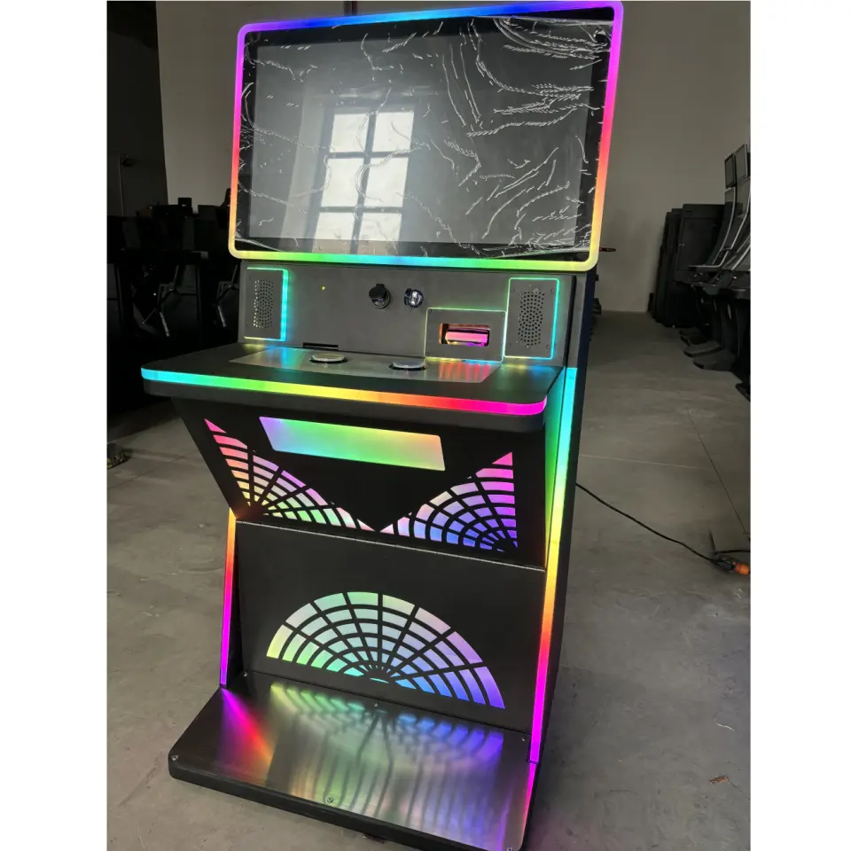 MIRACLE Factory Wholesale Price 27-inch Widebody Touch Screen Cabinet Arcade POG Games Gold Metal Arcade Machine Cabinet
