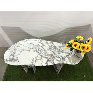 Mesas de Consola Estilo Francés, Mármol Blanco Italiano, Mesa de Esquina para Pasillo, Entrada, Mármol - Product Image 5