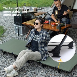 New Design Aluminum Folding Camping Bed Oxford Cloth Portable <b>Cot</b> Lightweight Low-Profile Outdoor Travel Hiking Self-Drive Low-p - Product Image 6