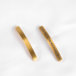 Acessórios de Bar em Aço Inoxidável Personalizados em Branco para Gravação a Laser DIY de Letras Inspiracionais para Pulseiras de Contas de Pedra Natural - Product Image 2