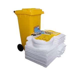 Kit de recipiente de derramamento de óleo, equipamento cheio de 240l, tipo móvel, 65 galão