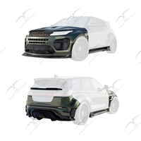 Kit carrosserie large personnalisé pour Land Rover Range Rover Evoque en fibre de carbone Pare-chocs avant/arrière & capot & jupe latérale & aileron arrière & ailes