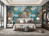 Sticker mural décoratif auto-adhésif imperméable gaufré moderne réutilisable pour chambre, salon et salle à manger – Améliorez l'esthétique