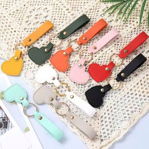 2025 Hot Sales PU Wholesale Custom Laser Engraving <b>Leather</b> Heart Keychains for Laser Engraving Creative PU <b>Leather</b> <b>Keychain</b> - Product Image 5