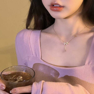 Tendance mode pour les femmes or plaqué rhodium coeur ange croix pendentif collier Offre Spéciale en gros Punk Style chaînes - Product Image 1