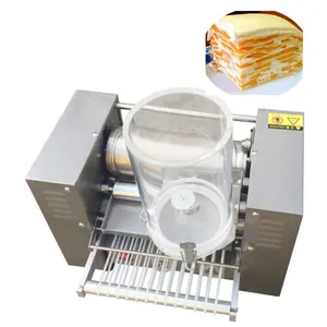 电动绉纱制作薄煎饼制作千层蛋糕机薄煎饼制作机