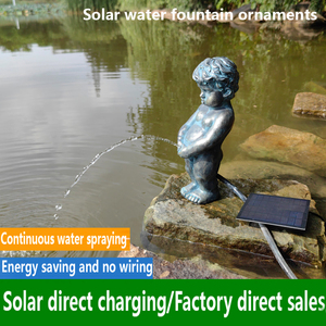 <span class=keywords><strong>Fontaine</strong></span> d'<span class=keywords><strong>eau</strong></span> <span class=keywords><strong>solaire</strong></span> extérieure avec statue d'ange en résine Petit ornement de jardin Caractéristiques de la cascade - Product Image 2