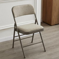 Chaise pliante moderne en acier pour jardin, camping, extérieur, salle à manger, maison, bureau et hôtel