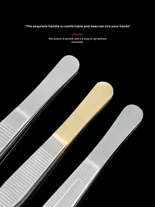 Pinset Medis Edison Oftalmologi Baja Tahan Karat untuk Operasi Kosmetik Kelopak Mata Ganda, Pinset Besar, Pinset Jaringan, Pinset Platform - Product Image 5