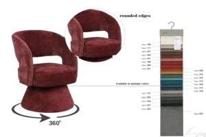 CARLFORD Fauteuil Pivotant Moderne <span class=keywords><strong>Design</strong></span> de Luxe pour Salon, Siège d'Appoint Hôtelier, Canapé Individuel - Product Image 4