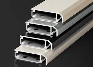 LM Skirting profil aluminium dekoratif, lantai logam tebal garis sudut