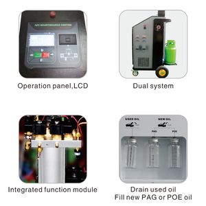 AMC-1000D A/C hệ thống phục hồi đỏ bừng Máy điều hòa không khí <span class=keywords><strong>AC</strong></span> tuôn ra máy kép hệ thống cho r1234a & r1234yf - Product Image 5