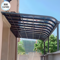 Venta caliente al aire libre jardín dosel techo impermeable policarbonato techo toldo terraza dosel