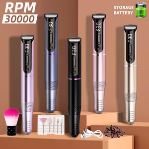 35000RPM Nail Art Drill Rechargeable Electric Nail <b>Grinder</b> with Display Suitable for Manicure Gel Nail Polish Manicure Tools - Product Image 1