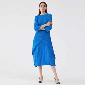 Vestido de cintura acampanada de doble cara informal de primavera 2025 para mujer, diseño coreano, estilo único de moda con volantes de Orquídea, nuevo aspecto dulce - Product Image 1