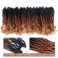 Extensions de cheveux au crochet Goddess Locs, Faux Locs avec pointes bouclées, Cheveux bouclés au crochet pré-bouclés, Extensions de tresses françaises bouclées