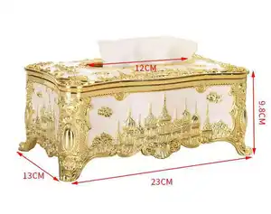 European Architectural Carving Decorative Container Car Hotel Household Acrylic Light Luxury Acrylic Tissue boxes
