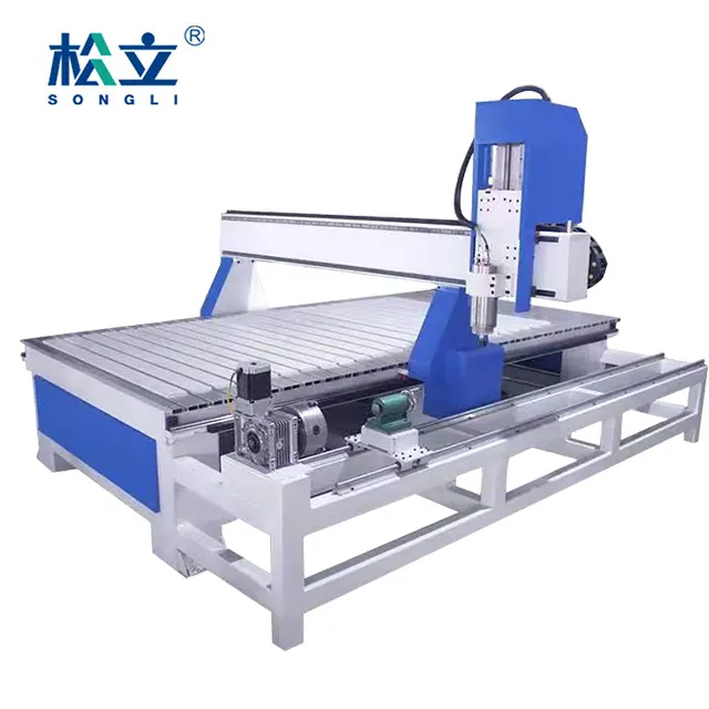 Songli 1325 3.2KW النجارة CNC آلة الحفر مع جهاز دوارة 3D النقش آلة 4 محور CNC راوتر أفضل سعر المصنع