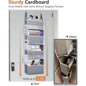 Over the Door Organizer with 4 <b>Large</b> Capacity Pockets and 6 Mesh Pockets,Pantry Door Organizer, Over Door Baby Organizer - Product Image 4