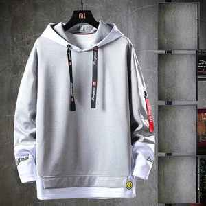 قميص رجالي ربيعي بأكمام طويلة وغطاء للرأس، ملابس رياضية عصرية للخارج بتصميم مطبوع 2 في 1 - Product Image 5