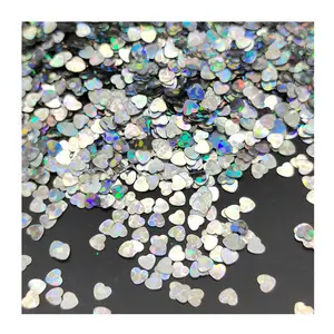 Glitter Lovely Heart Sequins Nail Stickers Decals Mini Paillettes DIY Party Wedding Confetti 500g Yiwu Supply