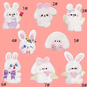 NODA Stock Self Sticker Kawaii Embroidery Cartoon Furry Rabbit Patch for Bag Phone case Decoration - Product Image 2