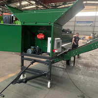 Usine de recyclage des déchets de récupération de terre végétale efficace d'écran mobile résistant de trommel