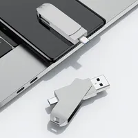 Custom 2,0 3,0 Pen Drive de lujo de metal Otg Memorias de alta velocidad 16GB 32GB 64GB 128GB 256GB 512GB Tipo C Flash Drive USB Flash Drive