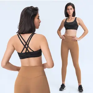 2023 nuovo stile sexy schiena antiurto raccolta sport fitness Yoga reggiseno gilet per palestra personalizzata stringer donne yoga reggiseno