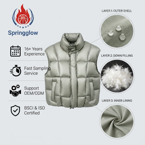 Gilet matelassé sans manches pour homme avec logo personnalisé, en <span class=keywords><strong>duvet</strong></span> <span class=keywords><strong>d</strong></span>'<span class=keywords><strong>oie</strong></span>, imperméable, coupe-vent, brillant, OEM, 80% <span class=keywords><strong>duvet</strong></span> <span class=keywords><strong>d</strong></span>'<span class=keywords><strong>oie</strong></span> 650FP - Product Image 4