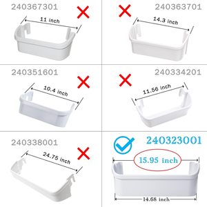 Estante Lateral para Puerta de <span class=keywords><strong>Refrigerador</strong></span> Eléctrico Doméstico 240323001, Repuesto para <span class=keywords><strong>Frigidaire</strong></span> Kenmore AP2115741, <span class=keywords><strong>Precio</strong></span> Económico - Product Image 4