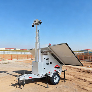 Caméra de sécurité pour chantier sur remorque avec trois panneaux solaires de 400W à vendre - Product Image 1