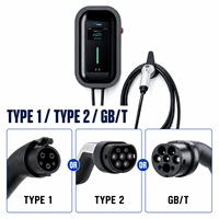 Chargeur mural pour véhicule électrique Tpson 7KW 32A, double interface Type1/Type2, IP65, résistant aux intempéries, nouvelle station de charge à longueur personnalisable