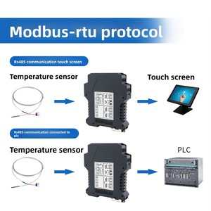 ตัวควบคุมอุณหภูมิ4-20mA ตัวส่งสัญญาณรีเลย์ควบคุม PID สวิตช์โซลิดสเตตจอแสดงผลดิจิตอลการสื่อสาร RS485 - Product Image 3