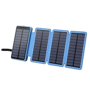 High Quality Cheap Price Portable Outdoor Solar Power Bank 10000Mah 20000Mah Solar Panel Phone Charging Supplier