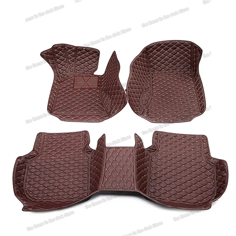 leather car interior floor mat for citroen c5 aircross 2017 2018 2019 2020 accessories rug carpet auto styling