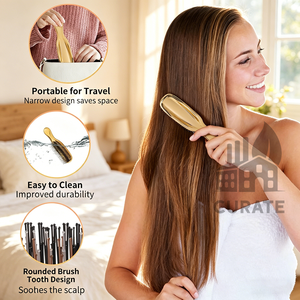 <span class=keywords><strong>Cepillo</strong></span> Desenredante para el Cabello con Logotipo Personalizado, <span class=keywords><strong>Cepillo</strong></span> <span class=keywords><strong>Tangle</strong></span> <span class=keywords><strong>Teezer</strong></span> con Cerdas de Nailon y Pelo de Jabalí, Peine Portátil para Cabello Húmedo o Seco para Mujeres y Niñas - Product Image 5