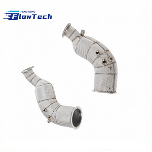 Tubería de escape de acero inoxidable con escudo térmico para Audi SQ5 3.0T B9 B9.5, tubo de escape turbo de alto flujo y rendimiento. - Product Image 5