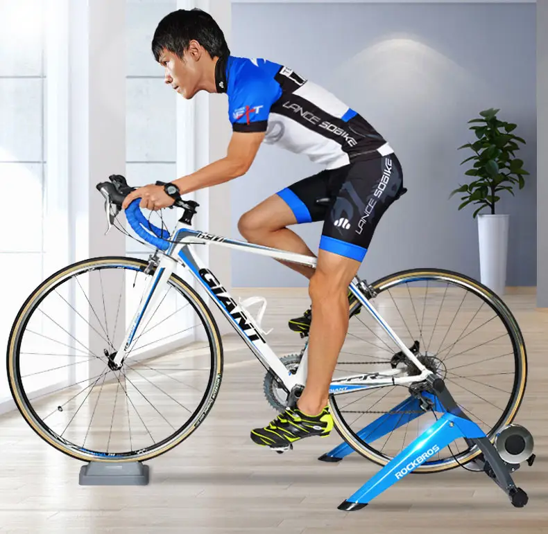 ROCKBROS Roller Bike Indoor Trainer Stand Portable Magnetic Home Trainer Exercise Bike Trainer Bike Roller