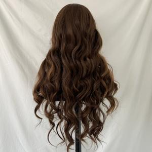 Peluca de Encaje con Reflejos Degradados, con Mechas de Colores, <span class=keywords><strong>Cabello</strong></span> Sintético Largo y <span class=keywords><strong>Rizado</strong></span> para Mujer - Product Image 3