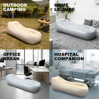 Fauteuil de relaxation américain gonflable automatique monobloc avec rangement, canapé paresseux floqué, direct usine pour camping, piscine, plage, jardin et extérieur